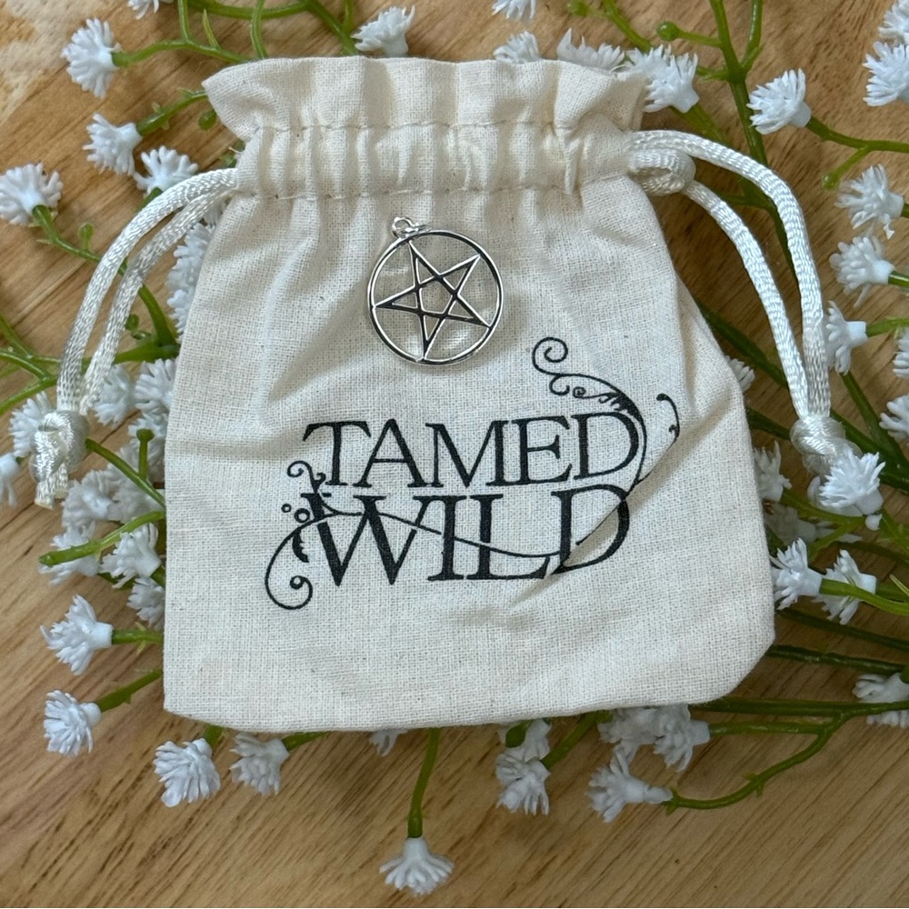 Tamed Wild Silver Pentacle Pentagram Pendant New with Bag